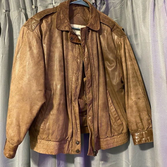 ALVEAR brown leather jacket size S - Picture 4 of 4